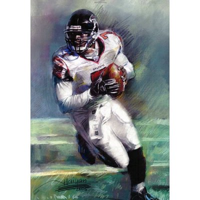 Professionally Framed Michael Vick Atlanta Falcons NFL football Poster PRINT - 11x17 with RichAndFramous Black Wood Frame