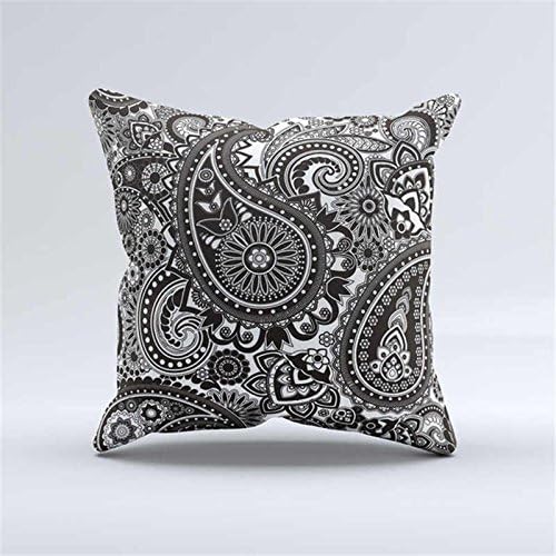 FairyPark Bohemia Style Pillowcase Paisley Cushion Cover Cotton Linen Printed Chair Seat Car 45X45Cm Cushion Decorative Throw Pillow Cover Perfect Pillow Cover