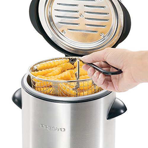 Presto 05470 Stainless Steel Electric Deep Fryer, Silver
