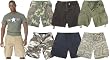 Camouflage/Solid Color Military Vintage Army Infantry Utility Cargo Shorts
