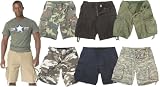 Camouflage/Solid Color Military Vintage Army Infantry Utility Cargo Shorts