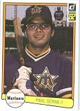 1982 Donruss # 567 Paul Serna Seattle Mariners Baseball Card