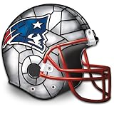 Officially Licensed New England Patriots Stained-Glass Design Helmet Accent Lamp by The Bradford Exchange