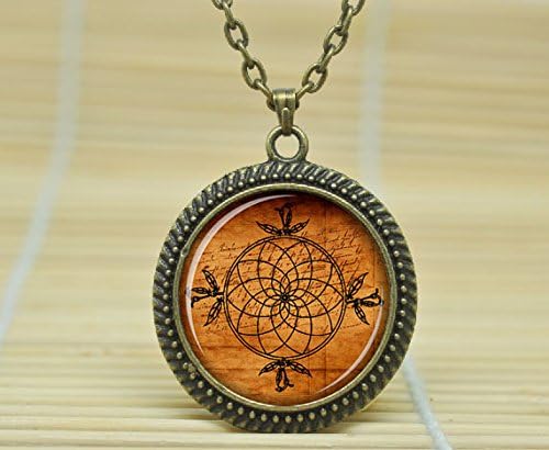 Fashion Jewelry Dream Cather Necklace Dream Cather Pendant Dream Cather Jewelry Glass Cabochon Necklace A1325