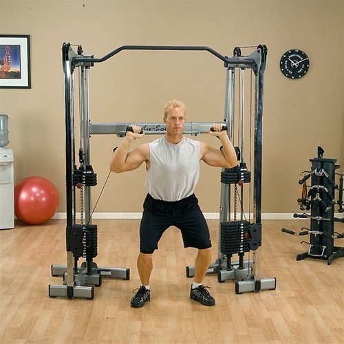 Body Solid Dual Weight Stack Cable Crossover Machine Functional Training Center GDCC200