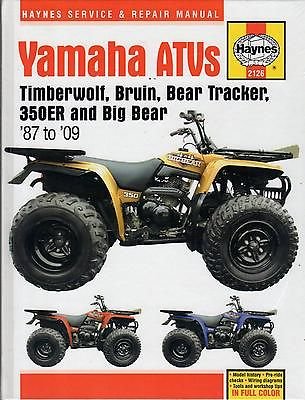 1987-2009 HAYNES YAMAHA TIMBERWOLF, BRUIN, BEAR TRACKER SERVICE MANUAL (2126)