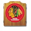 NHL Chicago Blackhawks Dart Cabinet includes Darts and Board