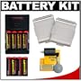 (8) Precision Design AA 2900mAh NiMH Rechargeable Batteries & Charger + Battery Cases + 5 Piece Cleaning Kit for Canon Powershot , Nikon Coolpix, Sony CyberShot, Casio Exilim, Kodak EasyShare, Fuji Finepix, Panasonic Lumix, Pentax Optio, Samsung Digimax and Olympus SP Series Digital Cameras