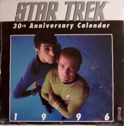 Star Trek 30th Anniversary Wall Calendar 1996