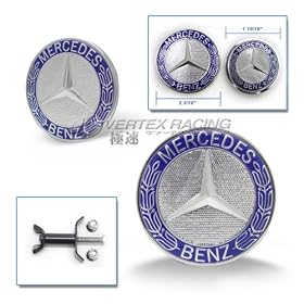 MERCEDES BENZ FLAT HOOD BADGE TRUNK EMBLEM E320 E430 E500 E55 W210 W211 E