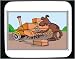 Kitchen & Housewares : Decorated Mouse Pad with fixing, dog, wrench, combine, toolbox