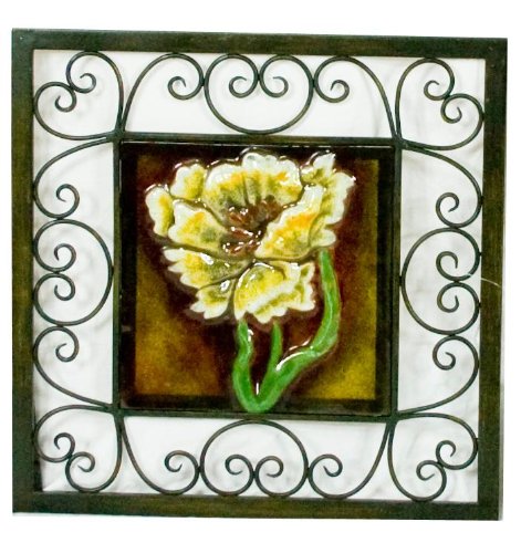 Pinnacle Strategies H74381/2K2 Assorted Floral Metal Wall Plaques