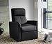 Relaxsessel Malta Schwarz Napalon Leder Sessel mit Liegefunktion