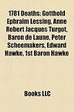 1781 Deaths: Gotthold Ephraim Lessing, Anne Robert Jacques Turgot, Baron de Laune, Peter Scheemakers, Josef Myslive Ek, Edward Hawk: Gotthold Ephraim ... Richard Challoner, Mariana Victoria of Spain