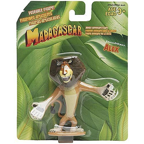 Childrens Toyshop  Toys : 4" Madagascar Alex Poseable Jungle Adventure Figure