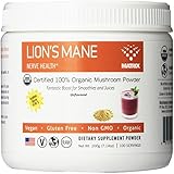 Mushroom Matrix Lions Mane Organic Powder, 7.14 Ounce