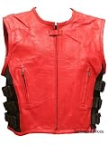 NEW MOTORCYCLE LEATHER VEST STYLISH ADJUSTABLE