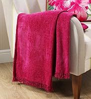 Plain Chenille Medium Throw