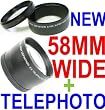 NEEWER� ~58mm Wide Angle + 58mm Telephoto lens Kit! ~ INCLUDES Lens bags! for Canon Rebel T1I XT XS XSi XTi + Any Camera With 58mm Filter Threads!