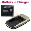 Battery + Charger for Kodak Easyshare V610 M853 M753+CAR