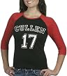 Cullen 17 Baseball Cut Juniors Black with Red Sleeves Womens Tee