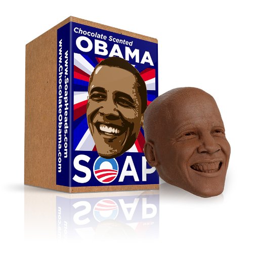 Chocolate Obama Scented Soap Head - Mini 3D Obama Soap Head in Chocolate Scent