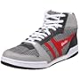 Gola Men's Dodge High-Top Sneaker, Material/Black/Red, 10 UK/11 M US