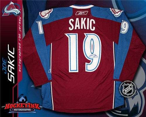 Joe Sakic Autographed/Hand Signed Colorado Avalanche Burgundy Reebok Premier Jersey