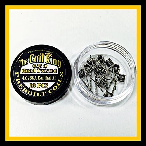 10 Pack Pre Built Coils Clapton Hive Tiger Twisted Fused Flat Dual Quad Prebuilt Pre Made (Twisted Quad 0.36Ω (4x 28GA))