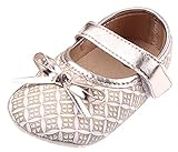 C-Princess リボンモチーフ かわいい ベビーシューズ 女の子 ファーストシューズ フォーマルシューズ 新生児靴 キッズ 子供歩行練習 出産祝い ゴールド 13cm