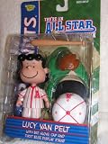 Peanuts Lucy Van Pelt Baseball Figure with Accessories - Red UniformIMAGE