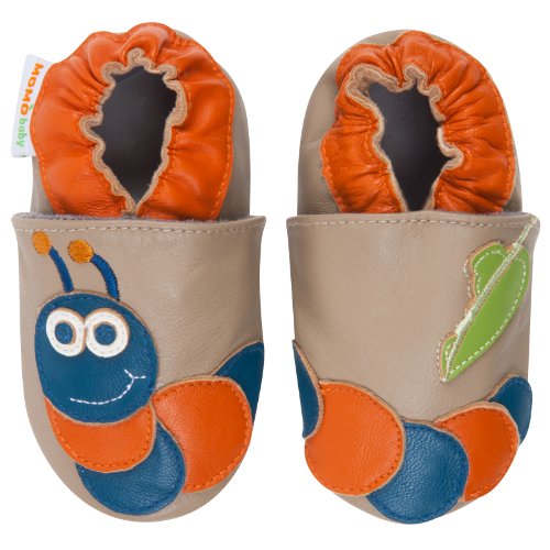 Momo Baby Infant/Toddler Hungry Caterpillar Soft Sole Leather Shoes