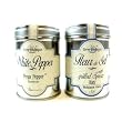 Terre Exotique Fleur De Sel From Madagascar with Grilled Spices 3.2 Oz + Penja Whte Pepper From Cameroon Economy Set