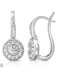 One of the kind3/4CTTW Diamond J Hoop Earrings 14K White Gold