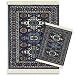 Lextra Ardabil MouseRug and CoasterRug Set, 10.25 x 7.125 Inches, Blue, Purple and Iv...