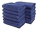SALBAKOS 100% Turkish Cotton Washcloth Set of 12 13x13 inch | Heirloom Quality | Hotel & Spa Collection | Ultra Soft, Super Absorbent, Washcloth Towels | Made in Turkey (Light Navy, 12 Washcloths)