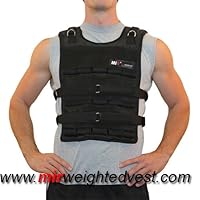 MiR Pro 30Lbs Slim Weighted Vest (WEIGHTS INCLUDED. For both men and women.One size fits all.)