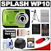 Bell & Howell Splash WP10 Shock & Waterproof Digital Camera (Green) with 16GB Card/Reader + Case + Batteries/Charger + Tripod + Accessory Kit