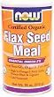 NOW Foods Organic Flax Meal,  18 Ounce Fiber Can (Pack of 4)