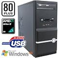 #4101 USB 3.0, WinXP Prof, STROM SPAR Office / Multimedia COMPUTER Eco-Tec PC 80PLUS, Super Silent BeQuiet 300W Netzteil mit 80Plus Zertifizierung , Triple-Core! AMD Athlon2 X3 450 (3x3.2 GHz) +Arctic Alpine64Pro L�fter, 500GB SATA II, Crucial 2GB DDR3, MSI 880GMA-E35(FX) AM3+ Mainboard, AMD Grafik HD4250 mit HDMI/DVI, DVD-Brenner, CardReader, 7.1 Sound, GigabitLAN