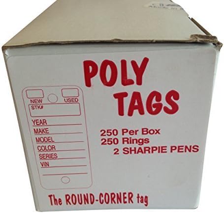 WHITE Versa Tag Versa-Tag POLY Key Tags 250 Rings Markers FREE SAME DAY SHIP!! by Versa Tag