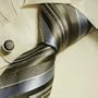 Brown Striped Mens Ties Lot Blue Stripes Birthday Present Man Accessories Silk Tie Cufflinks Set 5196