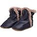 Robeez Infant/Toddler Bootie, Navy, 12-18 Months (US Toddler 4.5-6 M)