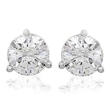 One of a Kind 2.00 carats Round Brilliant Cut Earrings set in 14k White Gold (GH/SI)