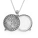 Magnifying Glass Pendant Necklace Silver (Tree Of Life Silver)