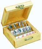 Proxxon 29020 Router Bit Set in Wooden Box, 10-Piece