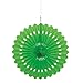 Lime Green Solid Premium Tissue Paper Fan - 16