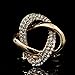 maikun Round Rhinestone Brooch Scarf Ring Gift for Valentine's Day