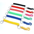6 Spiral String Keychains Belt Hook Key Ring Holders