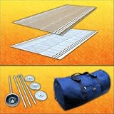 RV Patio Mat Awning Mat Outdoor Rug Trailer Mat Complete Kit 9x18 (Desert Sands Beige)